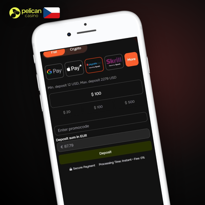 Rychlý vklad přes e-peněženky Skrill, Neteller a MiFinity v Pelican Casino