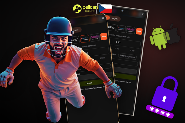 Pelican Casino pokladna s výběrem měny CZK a minimálním vkladem 500 Kč